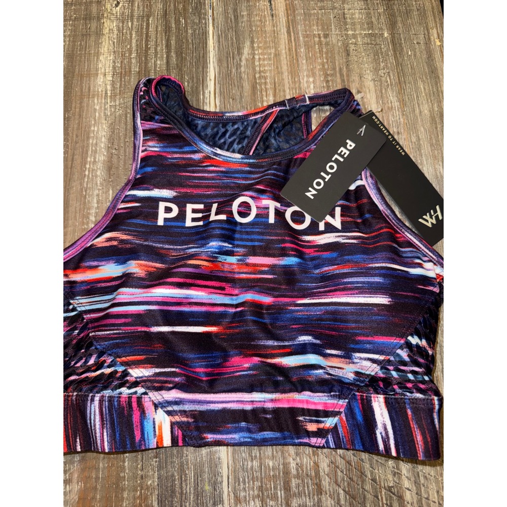 Peloton Wear It To Heart Melody High Neck Bra Multicolor FA121 Small NWT